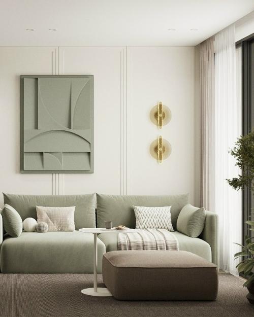 Лаконичная кухня - гостиная выстроена как спокойное, сбалансированное пространство, в котором нет ничего лишнего. 05