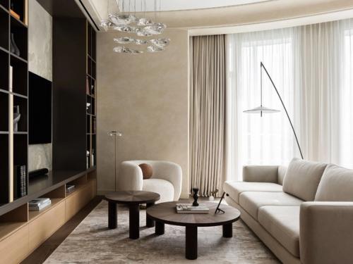 Лаконичная квартира с восточными мотивами.