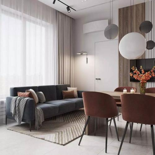 Кухня - гостиная площадью 21 кв. 02