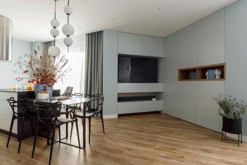 Светлый воздушный интерьер трехкомнатной квартиры, площадью - 88, 6 кв. 06