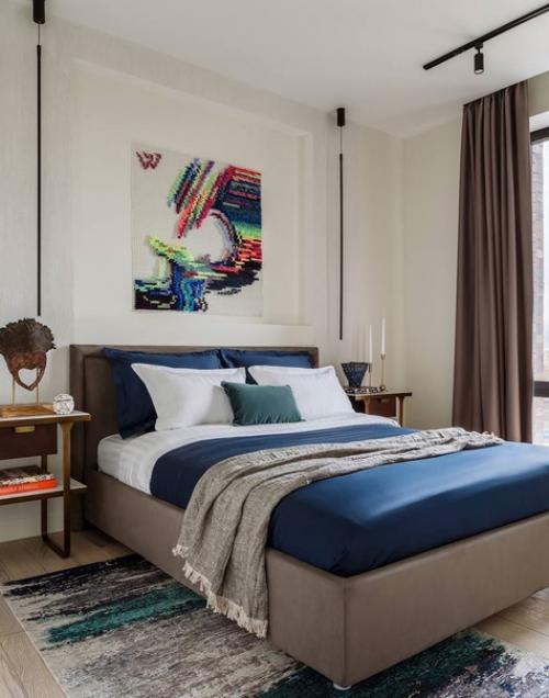 Стильная небольшая квартира с яркими акцентами и площадью - 49 кв. 06