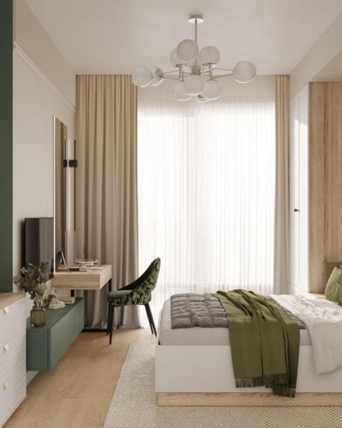 Спальня в весенней цветовой гамме. 01