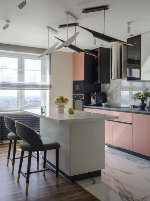 Оригинальная насыщенная палитра в дизайне двухкомнатной квартиры. 02