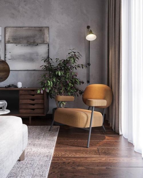 Черная кухня, отделка под бетон и металл, розовые акценты: однушка, которая способна вас поразить. 02