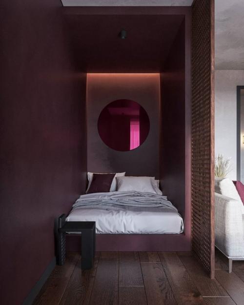 Черная кухня, отделка под бетон и металл, розовые акценты: однушка, которая способна вас поразить. 06