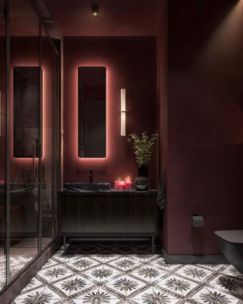 Черная кухня, отделка под бетон и металл, розовые акценты: однушка, которая способна вас поразить. 08