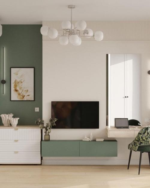 Спальня в весенней цветовой гамме. 03