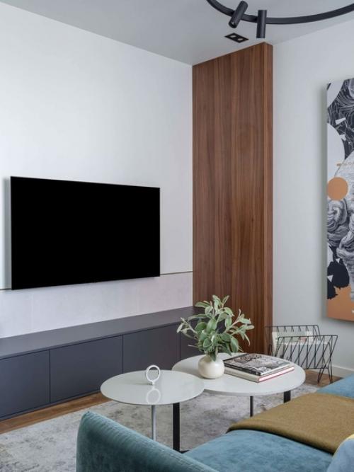 Оригинальная насыщенная палитра в дизайне двухкомнатной квартиры. 01