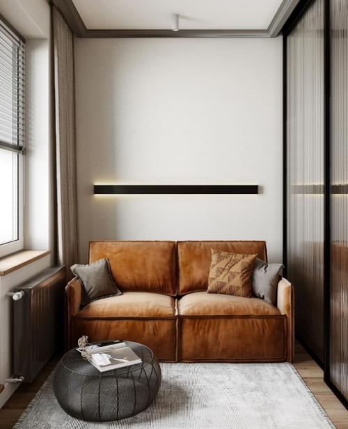 Современный интерьер однокомнатной квартиры. 02