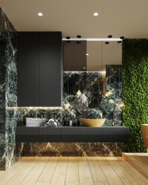 Тропическая ванная комната в загородном доме. 04