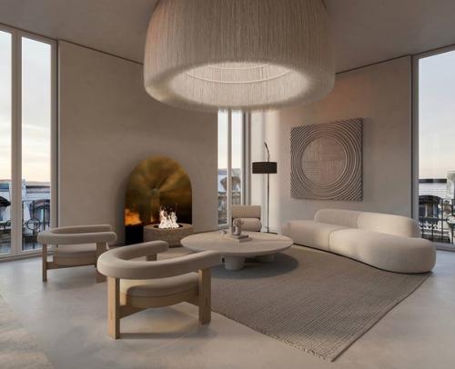 Дизайнер постарался сохранить эффект легкости и воздушности за счет простых форм и натуральных материалов. 01