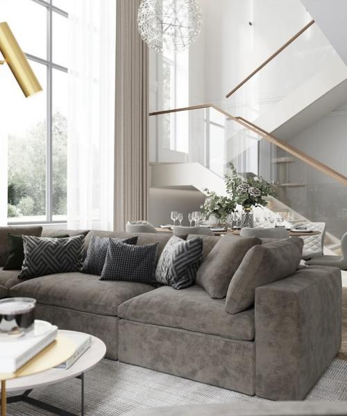 Кухня - гостиная в загородном доме. 03