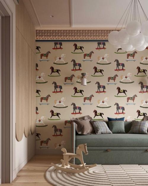 В детской комнате важно использовать светлые цвета и мягкие текстуры, чтобы создать приятное ощущение и убрать излишнюю яркость. 05