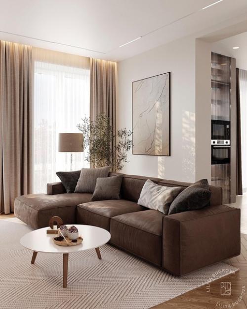 Кухня - гостиная в загородном доме. 03