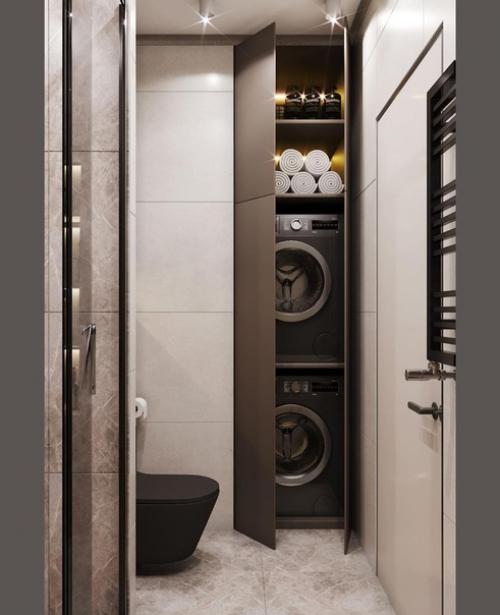 Современный интерьер однокомнатной квартиры. 04