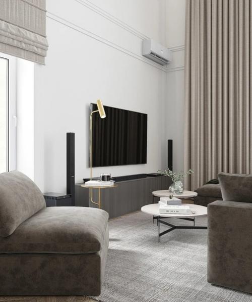 Кухня - гостиная в загородном доме. 04