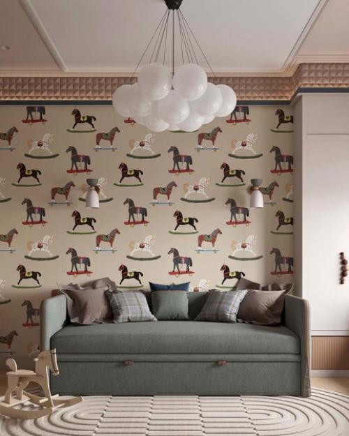 В детской комнате важно использовать светлые цвета и мягкие текстуры, чтобы создать приятное ощущение и убрать излишнюю яркость. 04