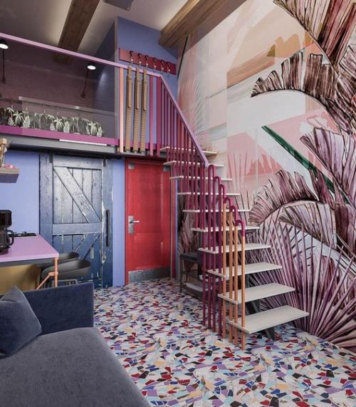 Яркие и динамичные аппартаменты. 05