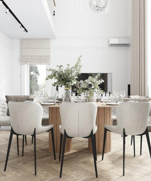 Кухня - гостиная в загородном доме. 05