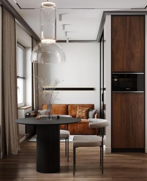 Современный интерьер однокомнатной квартиры.