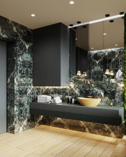 Тропическая ванная комната в загородном доме. 05