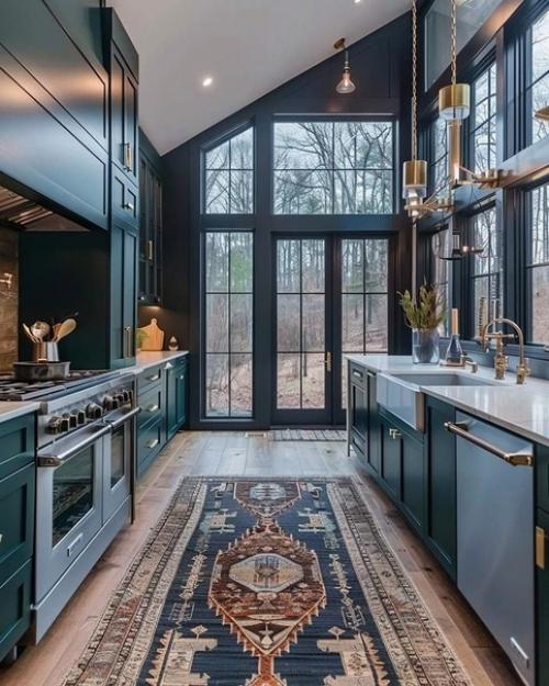 Варианты оформления кухни на даче. 06