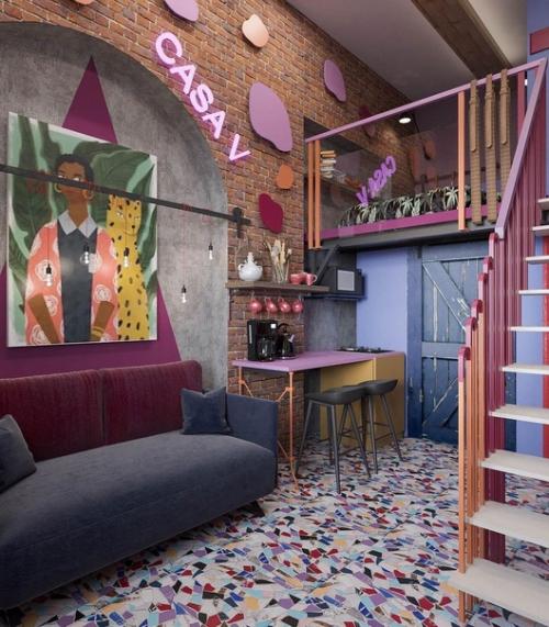 Яркие и динамичные аппартаменты. 03