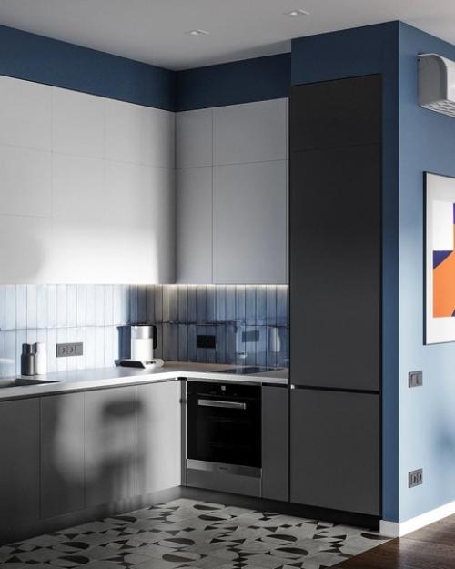 Кухня - гостиная площадью 25 кв. 01