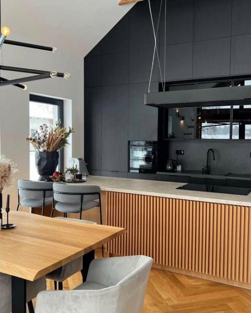 Интерьер загородного дома - просторный, светлый и стильный, где каждая зона продумана для максимального комфорта и гармонии. 02