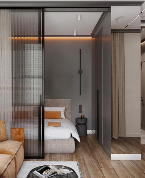 Современный интерьер однокомнатной квартиры. 03