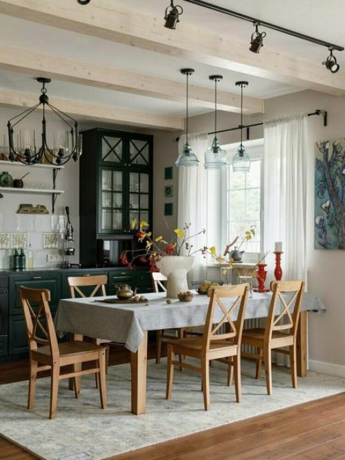 Варианты оформления кухни на даче. 01