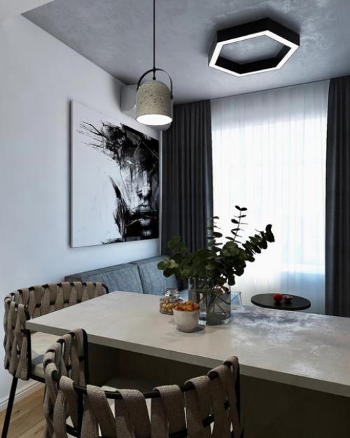 Интерьер кухни - гостиной. 04