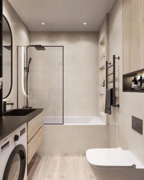 Проект квартиры.  Интересные решения для зонирования. 07