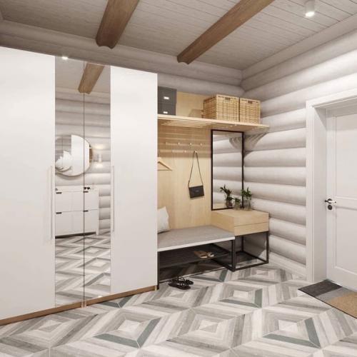 Яркий проект дома из бревна. 03