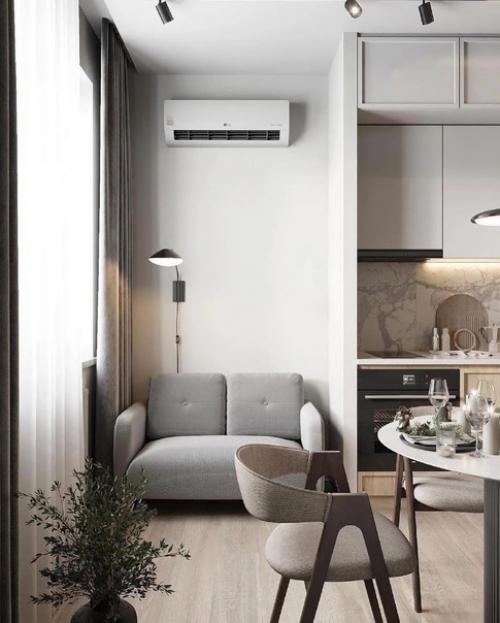 Проект квартиры.  Интересные решения для зонирования. 03