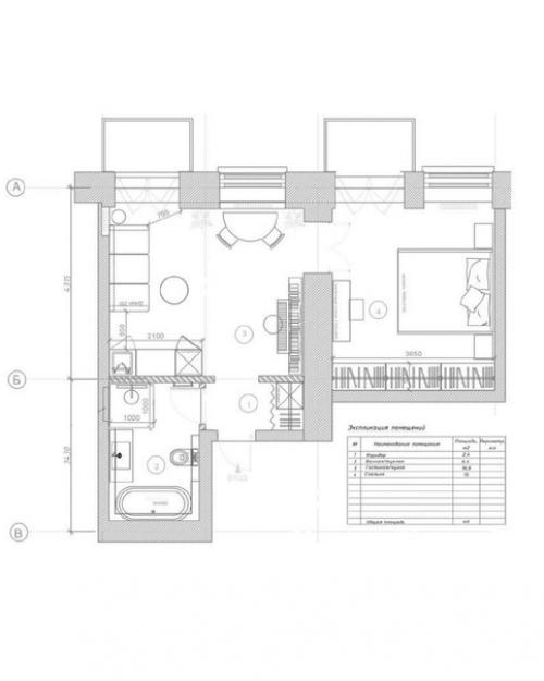 Квартира, общей площадью - 40 кв. 08