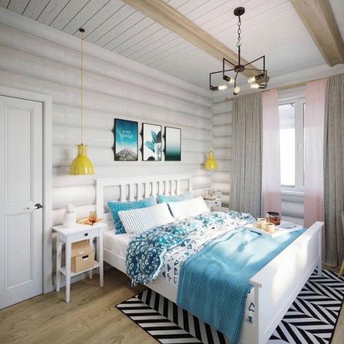 Яркий проект дома из бревна. 06