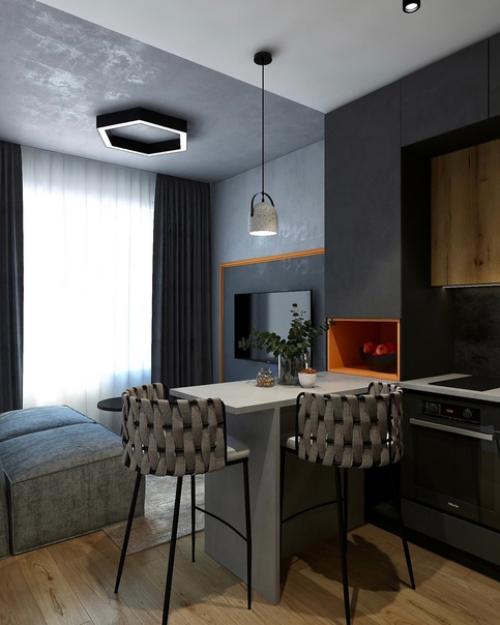 Интерьер кухни - гостиной. 03