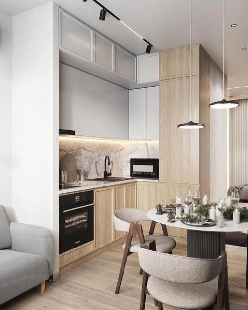 Проект квартиры.  Интересные решения для зонирования. 02