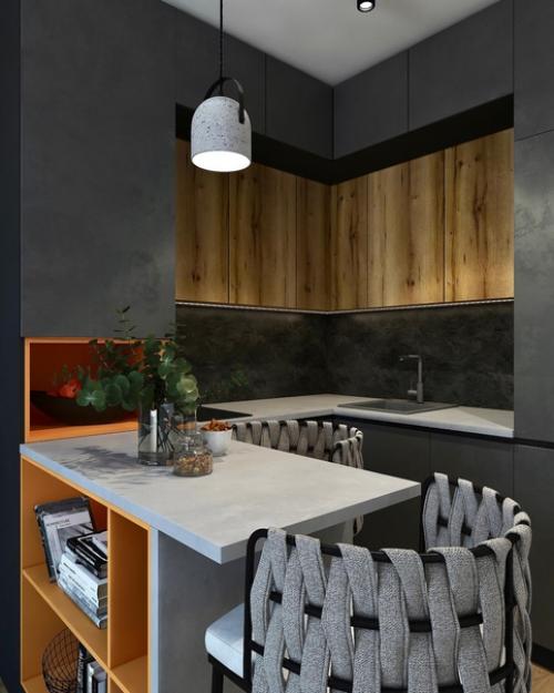 Интерьер кухни - гостиной. 02