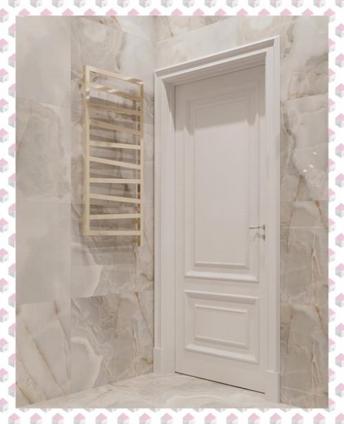 Интерьер санузла, созданный на контрастах.