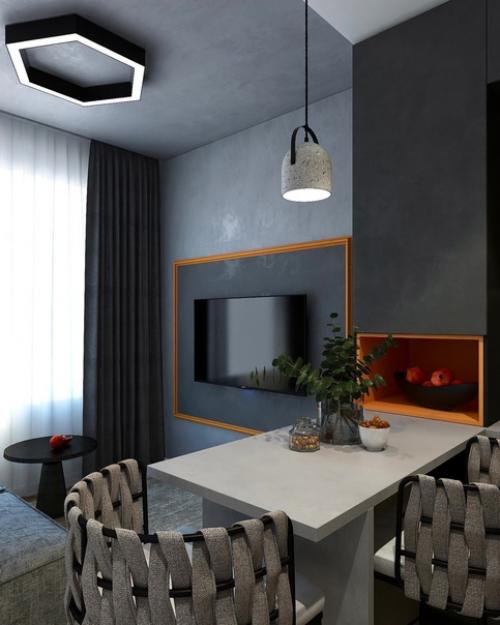 Интерьер кухни - гостиной. 05