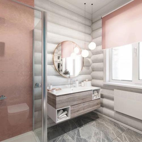 Яркий проект дома из бревна. 08