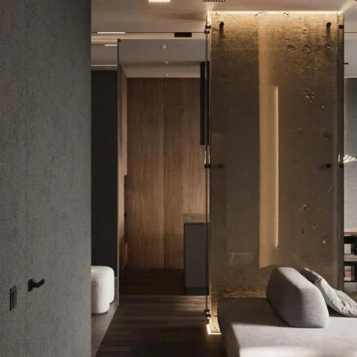 Гостиная в стиле минимализм с элементами лофта. 05