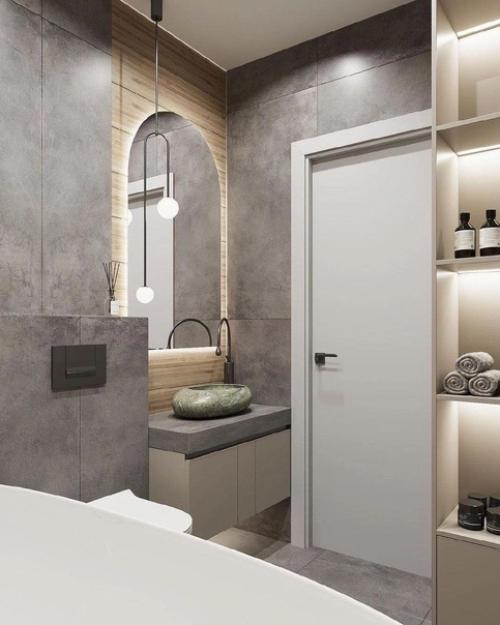 Интерьер ванной комнаты. 01