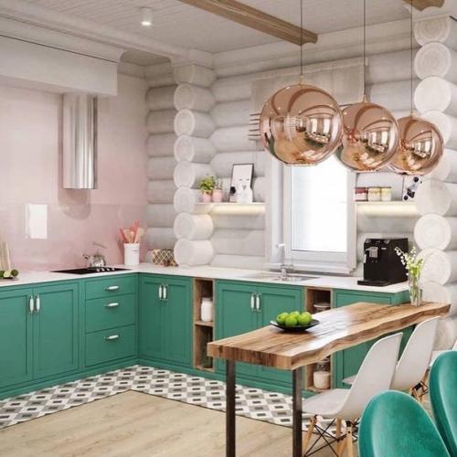 Яркий проект дома из бревна.