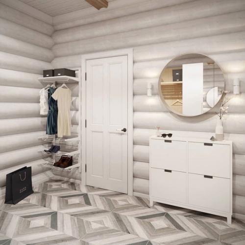 Яркий проект дома из бревна. 04