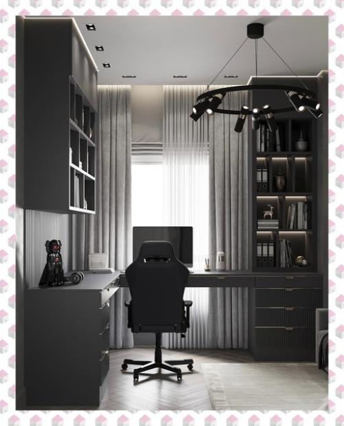 Интерьер комнаты для молодого парня, который в будущем станет рабочим кабинетом. 04