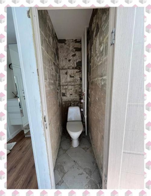 Туалет до и после ремонта.