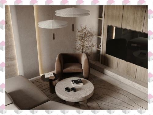 Просторная кухня - гостиная в загородном доме. 07